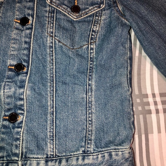 Calvin Klein Jean jacket Sz S cropped med wash - Picture 3 of 15